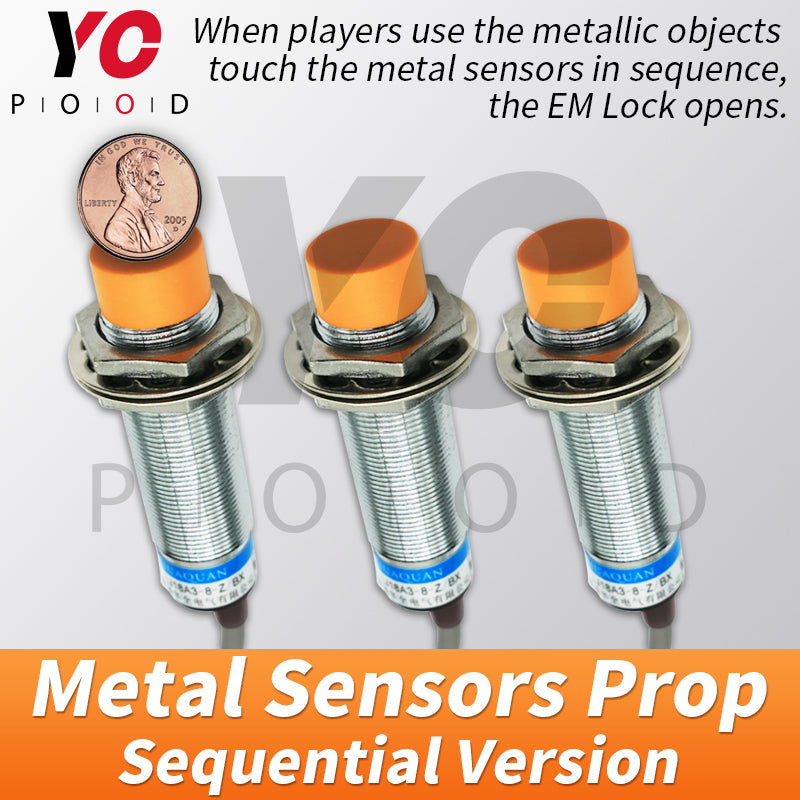 Sequential Version Metal Sensors Prop Escape Room Game Supplies YOPOOD