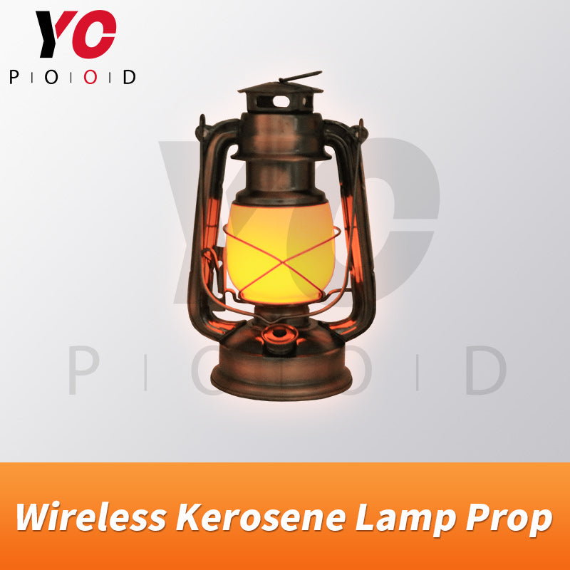 Wireless kerosene lamp for escape room prop