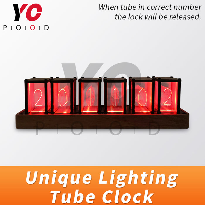 Light tube clock prop for Escape Room Clock Prop