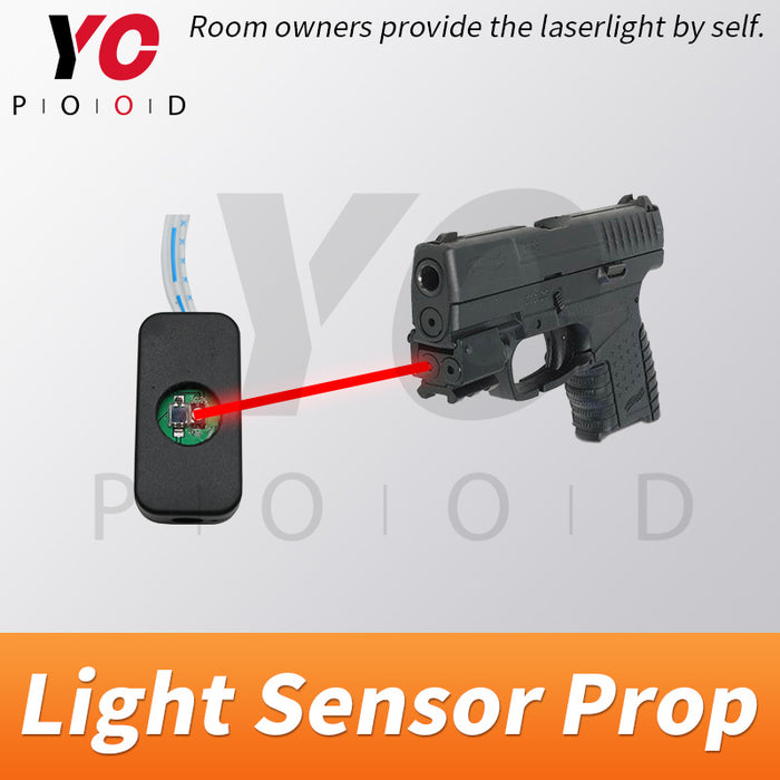 chamber room laser sensor prop use strong light to shoot the sensor in right order to open door escape room prop