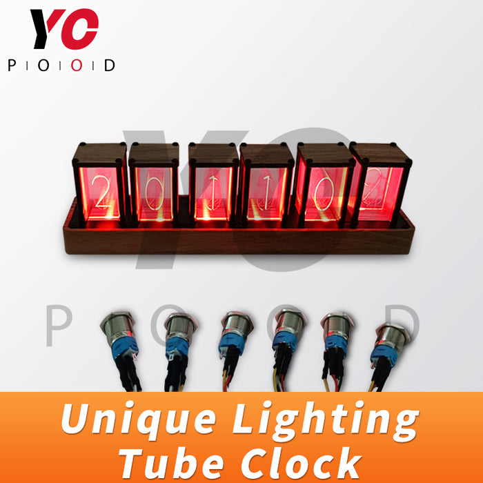 Light tube clock prop for Escape Room Clock Prop