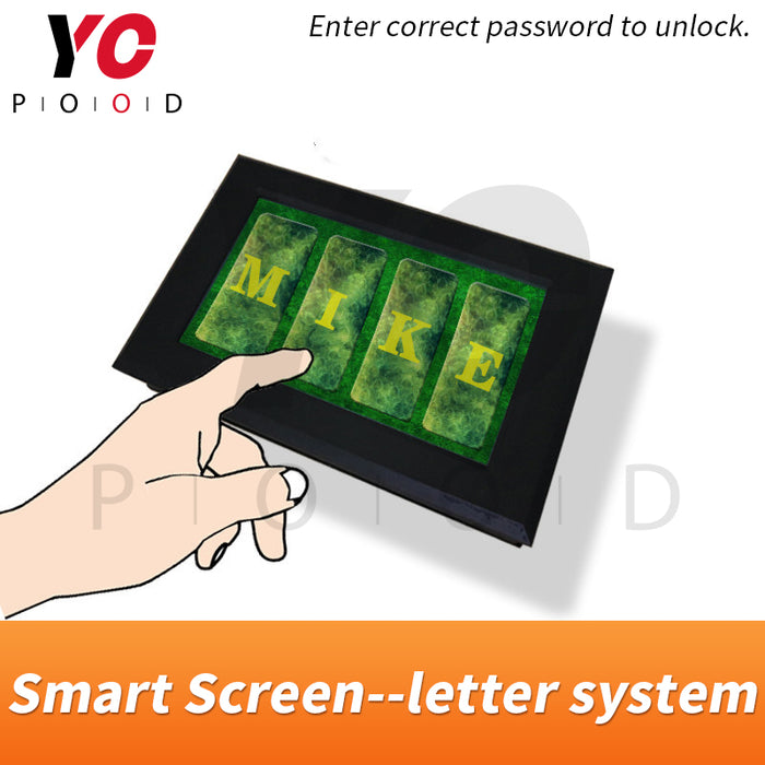 Smart screen-letter system Escape room prop