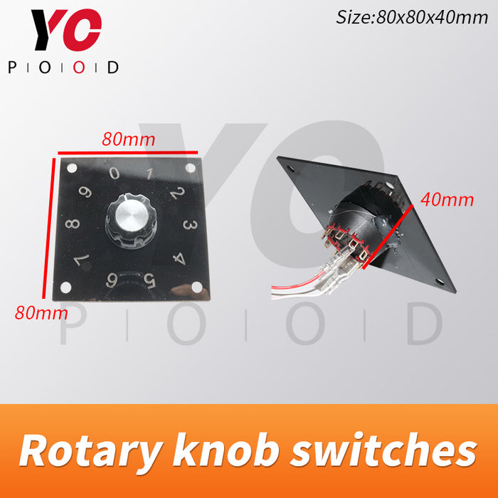 Room escape rotary knob switches turn all knobs to correct position to open lock