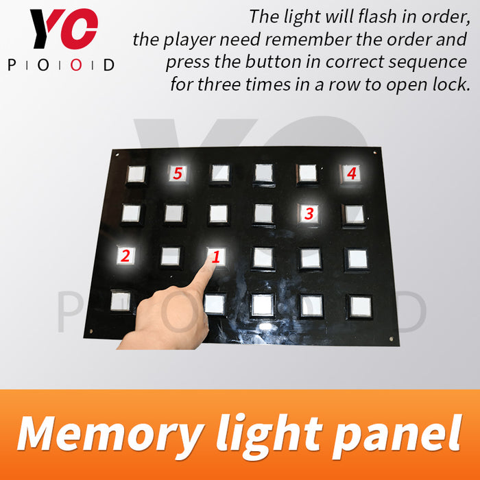 live-action room escape memory light prop