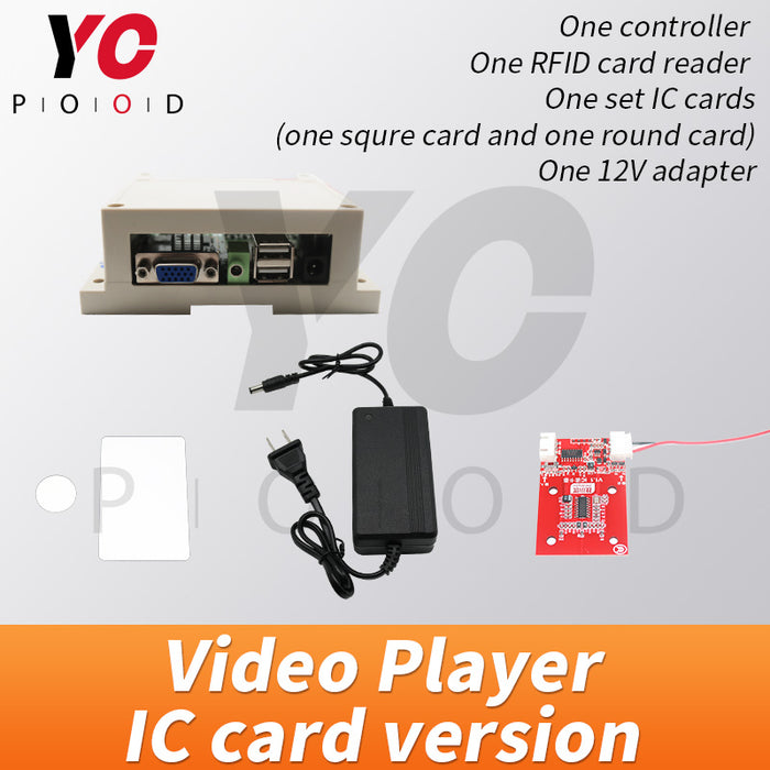 Escape room video player RFID version put IC card on RFID to trigger video playing