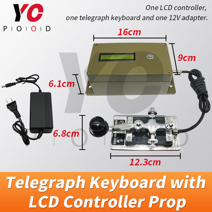 Telegraph Keyboard with LCD Controller Prop  Escape Room YOPOOD