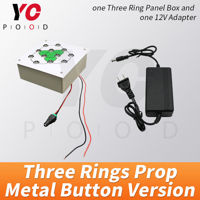 Three Rings Prop Metal Button Edition real room escape Supplier YOPOOD