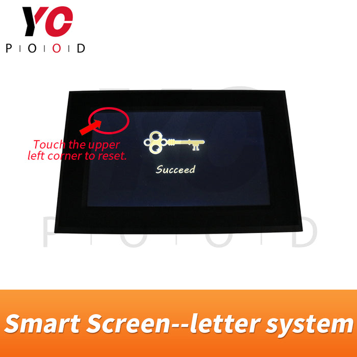 Smart screen-letter system Escape room prop