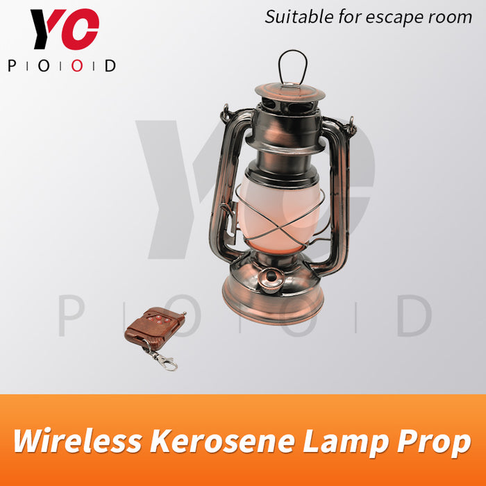 Wireless kerosene lamp for escape room prop