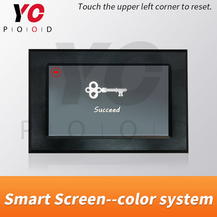 Smart screen-color system escape room props