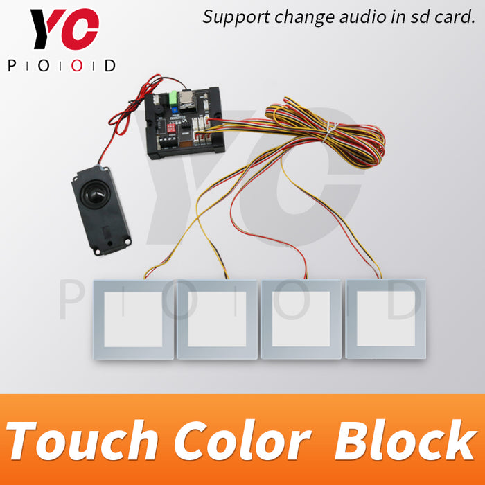 Colorful touch blocks for escape room touch the panel in correct color to open lock